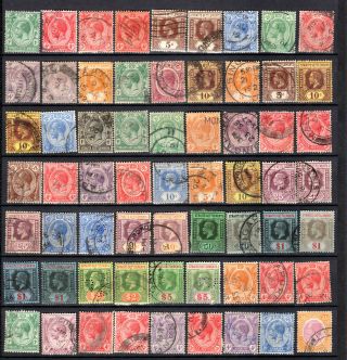 Malaya Singapore Straits Settlements 1912 - 1933 Kgv Selection Of Stamps