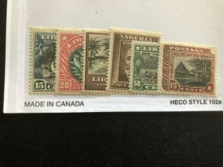 Liberia Stamps Scott 119 - 124 Mhog Scv 22.  90 Bb5450