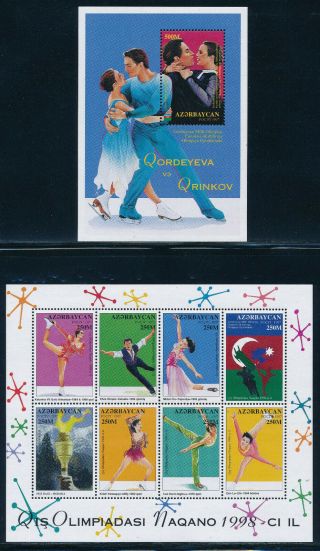 Azerbaijan - Nagano Olympic Games Mnh Sports Set (1998)