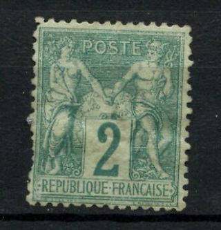 France 1876 - 85 Sg 213,  2c Green Type I No Gum Cat Â£1400 A61654