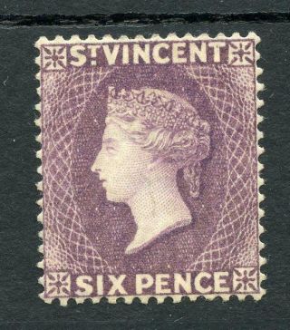 St Vincent 1885 - 93 6d Violet Sg52 Mm Cat £180