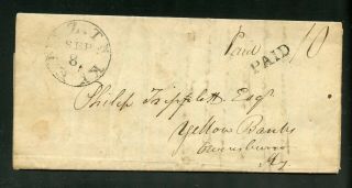 United States 1831 Stampless Cover With Letter About Of A Black Boy " Tom "