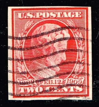Us Stamp 368 – 1909 2c Lincoln,  Carmine,  Imperforate