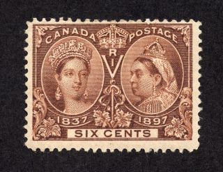 Canada 55 6 Cent Yellow Brown Queen Victoria Diamond Jubilee Issue Mh