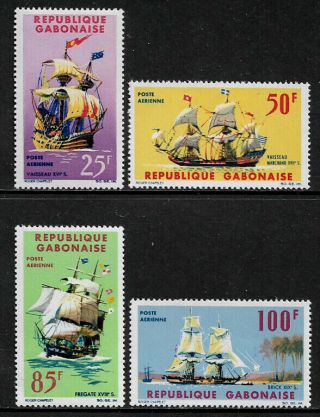 Gabon C30 - 3 Mnh Set - Ancient Ships