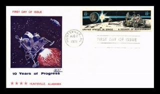Dr Jim Stamps Us Ten Years Space Progress Bazaar First Day Cover Combo