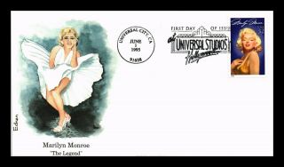 Dr Jim Stamps Us Marilyn Monroe Hollywood Legend Edken First Day Cover