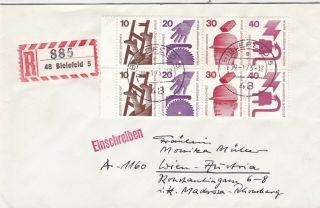 Berlin 1973 Accident Prevention Booklet Pane Registered Cover Vgc