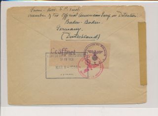 Lk74395 Germany 1944 To Usa Censor Cover
