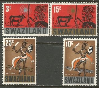Swaziland 1968 Reed Dance Sc 134 - 7 Complete Vfu Set 1495