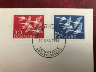 Denmark,  1956 Day Of The North Cover With Special Label & Cancel 3