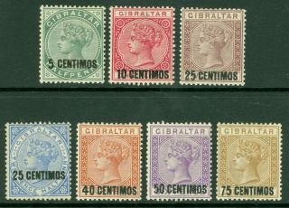 Sg 15 - 21 Gibraltar 1889 Set Of 7 Values.  ½d - 1/ -,  All Very Lightly Mounted.