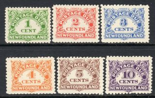 Newfoundland 1939 - 49 Postage Due Set Sgd1a - D6 Lm/mint