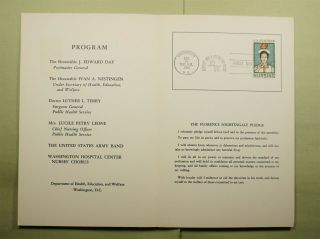 Dr Who 1961 Fdc Nursing Florence Nightingale Program Ceremony Folder Le71243