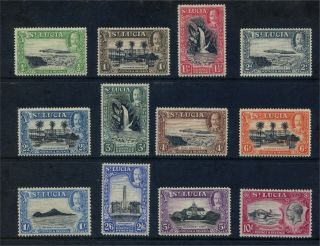 St Lucia Gv 1936 Set – Top 3 Values Are Unmounted