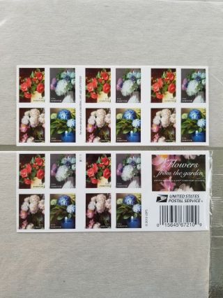 Flowers From The Garden Books Of 5x20 Usps First Class Postage Stamps