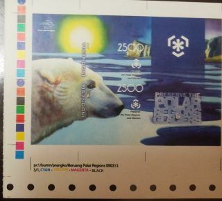 O) 2009 Indonesia,  Imperforate,  Polar Bear - Preserve The Bolar Regions Glaciers.