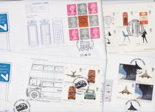Gb Stamps First Day Cover 2009 Design Classics Prestige Book Panes Rare Stuart
