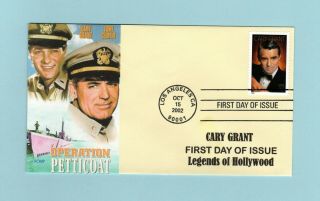 U.  S.  Fdc 3692 Romp Cachet - Honoring Actor Cary Grant - Legends Of Hollywood