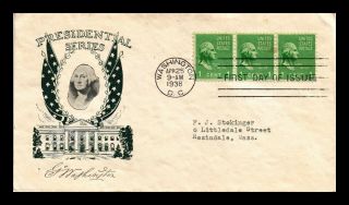 Dr Jim Stamps Us George Washington Presidential Series Fdc Cover Scott 804