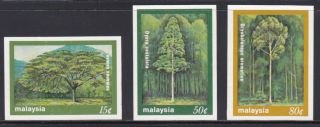 Malaya Malaysia 1981 Trees Sg 232var - 234var Proof Mnh