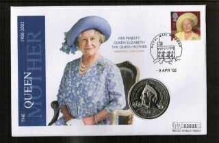 Great Britain 2002 Queen Mother £5 Coin Cover
