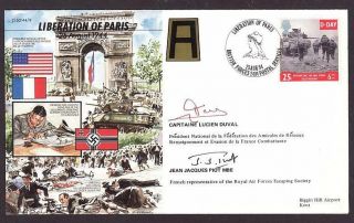 Signed Ltd Edition Cover French Resistance Capt Duval Jean Piot Croix De Guerre