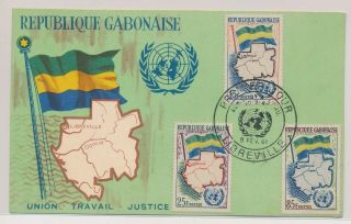 Lk52867 Gabon 1961 United Nations Postcard