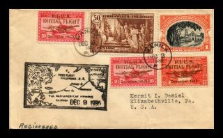 Dr Jim Stamps Philippines Airmail First Flight Manila California Cover