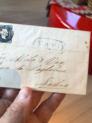 Rare Portugal Folding Letter Covers 1856 5