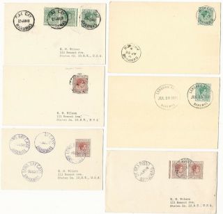 Bahamas 1940s Covers - 13 Different With Town Cancels