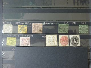 Brunswick Stamps,  From Old Album Page & Stock Book.