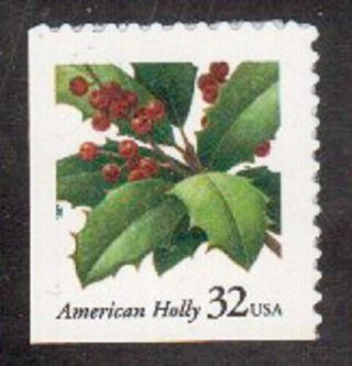 Scott 3177.  32 Cent.  American Holly.  3 Stamps Mnh