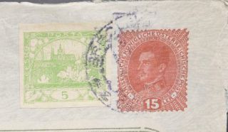 CZECHOSLOVAKIA,  Austria 1919 Mixed Country Franked Com Forerunner Cover,  CSSR 2