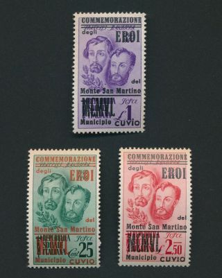 Italy Stamps 1945 Bandiera Brothers Wwii Partisan Local O/p,  Mnh Vf