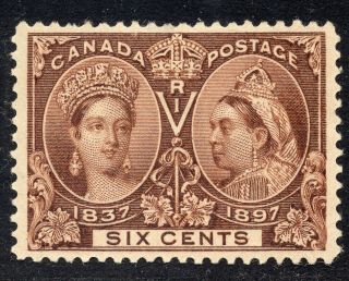 Canada 55 6c Queen Victoria Jubilee Scott Cv $230.  00