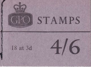 Gb 1964 (october) 4/6d Stitched Booklet Sg L52 Cat £80
