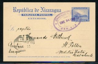 Nicaragua Postal History: Lot 68 1901 6c Momotombo Pc Corinto - St.  PÖlten $$$