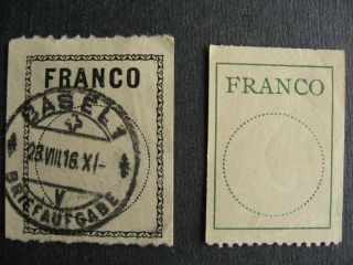 Old Francozettel Labels,  1,  One Mnh But Creased,  Check Pictures
