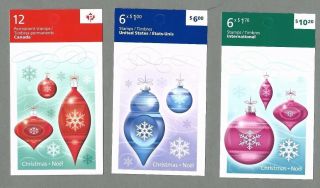 Canada 2010 Set Of Three (3) Booklets - Christmas (noel) - Complete Mnh