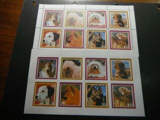 Equatorial Guinea 16 Different Sheetlets Perf And Impert Dogs Cats People Things