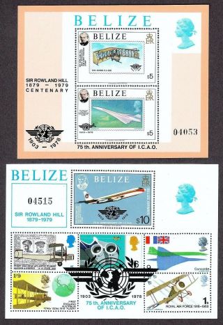 Belize Scott 449 - 450 Mnh - 1979 Souvenir Sheets