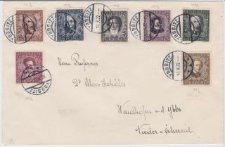 Austria Oesterreich Stamps 1922 Composers Set On Cover Postal History