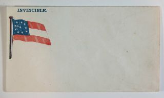 1861 Confederate Stars And Bars Civil War Patriotic Cover - Invincible In War