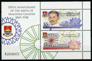 Kiribati 2019 Mnh Mahatma Gandhi 2v M/s Famous People Historical Figures Stamps