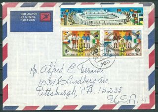 Lesotho 1982 Cover To Usa,  Spain 