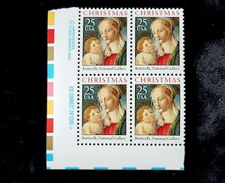 1988 Zip Block 2399 Mnh Us Stamps,  Christmas Madonna & Child Botticelli