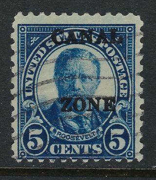 Canal Zone Scott 74 1924 5 Cent Roosevelt Overprint Issue,  Vg