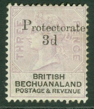Sg 43 Bechuanaland 1888.  3d On 3d Pale Reddish Lilac & Black.