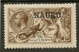 Nauru 1916 - 23 Seahorse (dlr) 2/6 Brown Sg21 Mnh